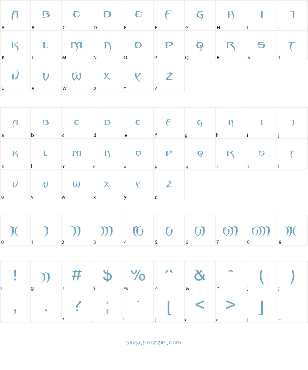 Blade 2 Font Character